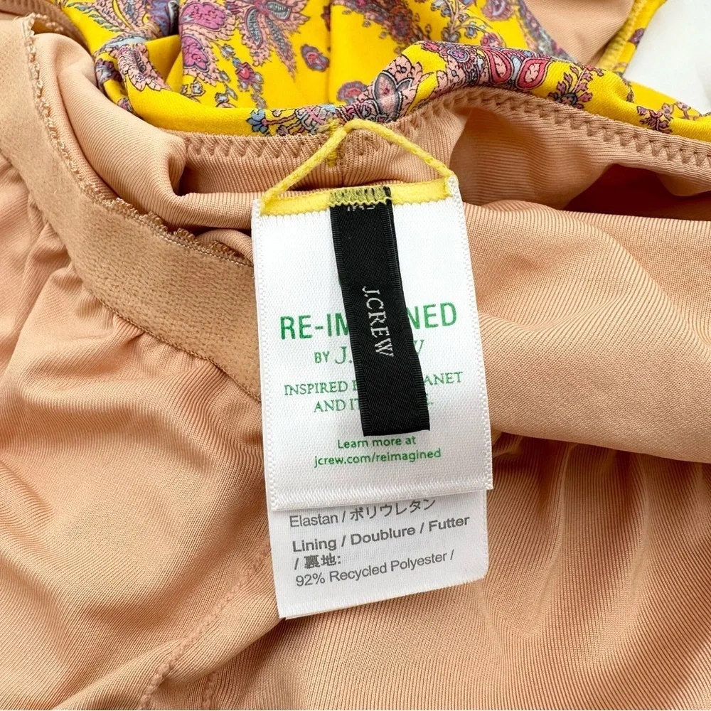 J. Crew Squareneck one-piece in Ratti golden paisley